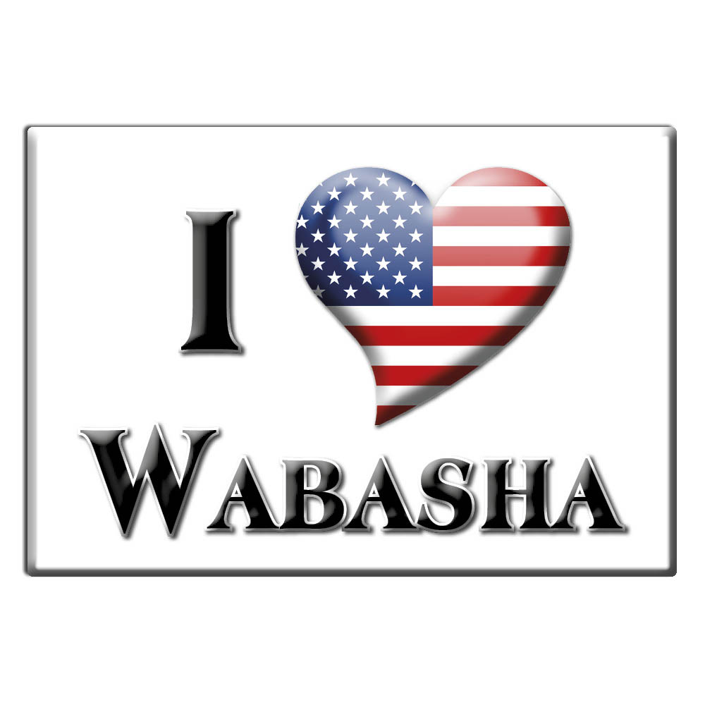 Wabasha, Wabasha County, Minnesota - Fridge Magnet I Love Souvenir Usa Gift - Picture 6 of 10