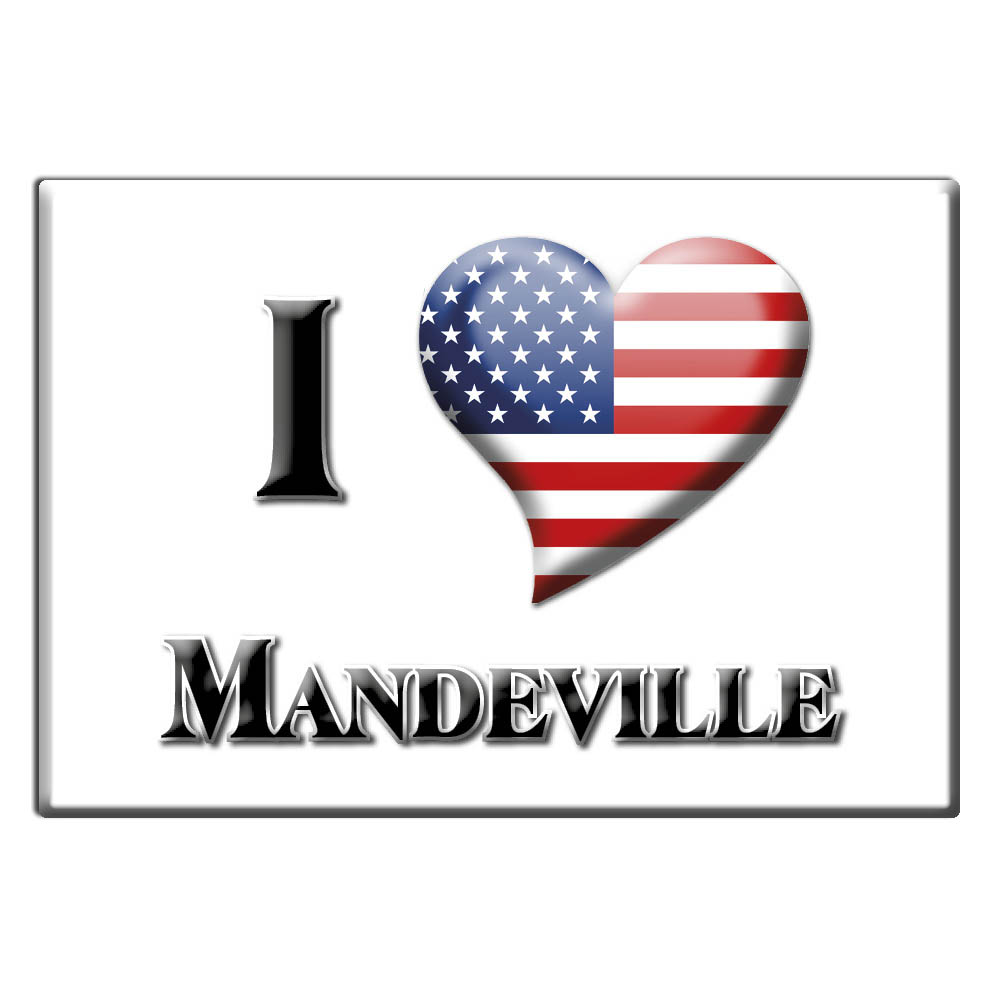 Mandeville, Saint Tammany County, Louisiana - Fridge Magnet I Love Usa - Picture 6 of 10