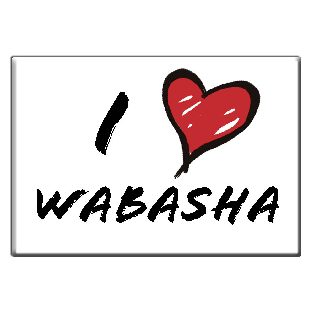 Wabasha, Wabasha County, Minnesota - Fridge Magnet I Love Souvenir Usa Gift - Picture 7 of 10