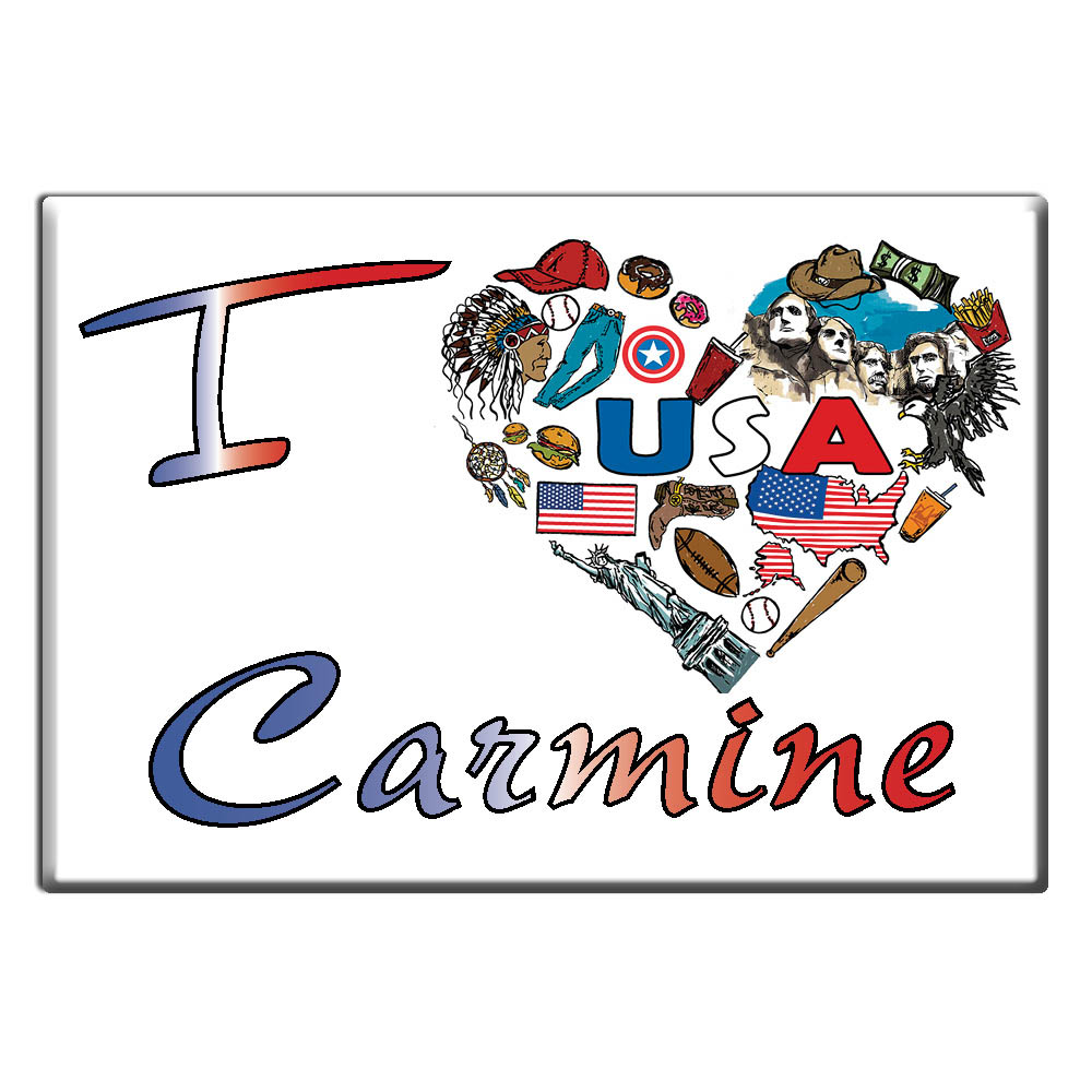 Carmine, Fayette County, Texas - Fridge Magnet I Love Souvenir Usa Gift Idea - Picture 8 of 10