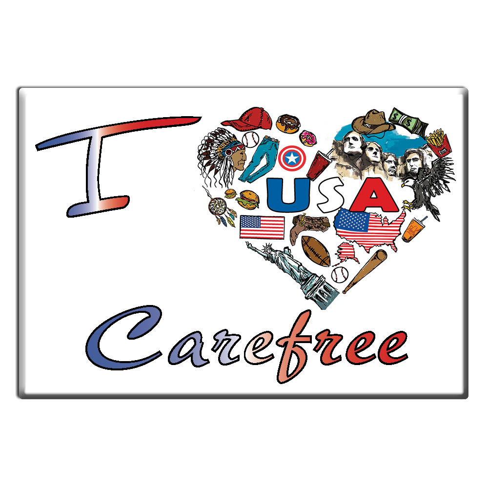Carefree, Maricopa County, Arizona - Fridge Magnet I Love Souvenir Usa Gift - Picture 8 of 10
