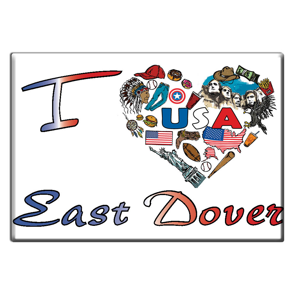 East Dover, Windham County, Vermont - Fridge Magnet I Love Souvenir Usa Gift - Picture 8 of 10
