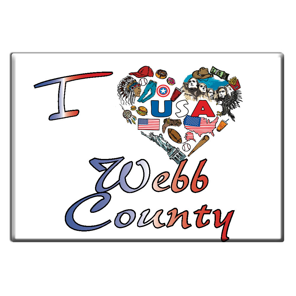 Webb County - Fridge Magnet I Love Souvenir Usa Gift Idea - Picture 8 of 10