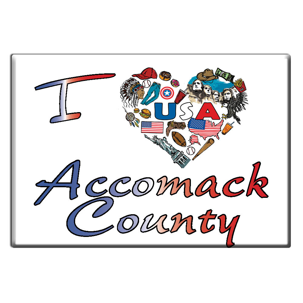 Accomack County - Imán de nevera me encanta recuerdo idea de regalo de Estados Unidos - Imagen 8 de 10