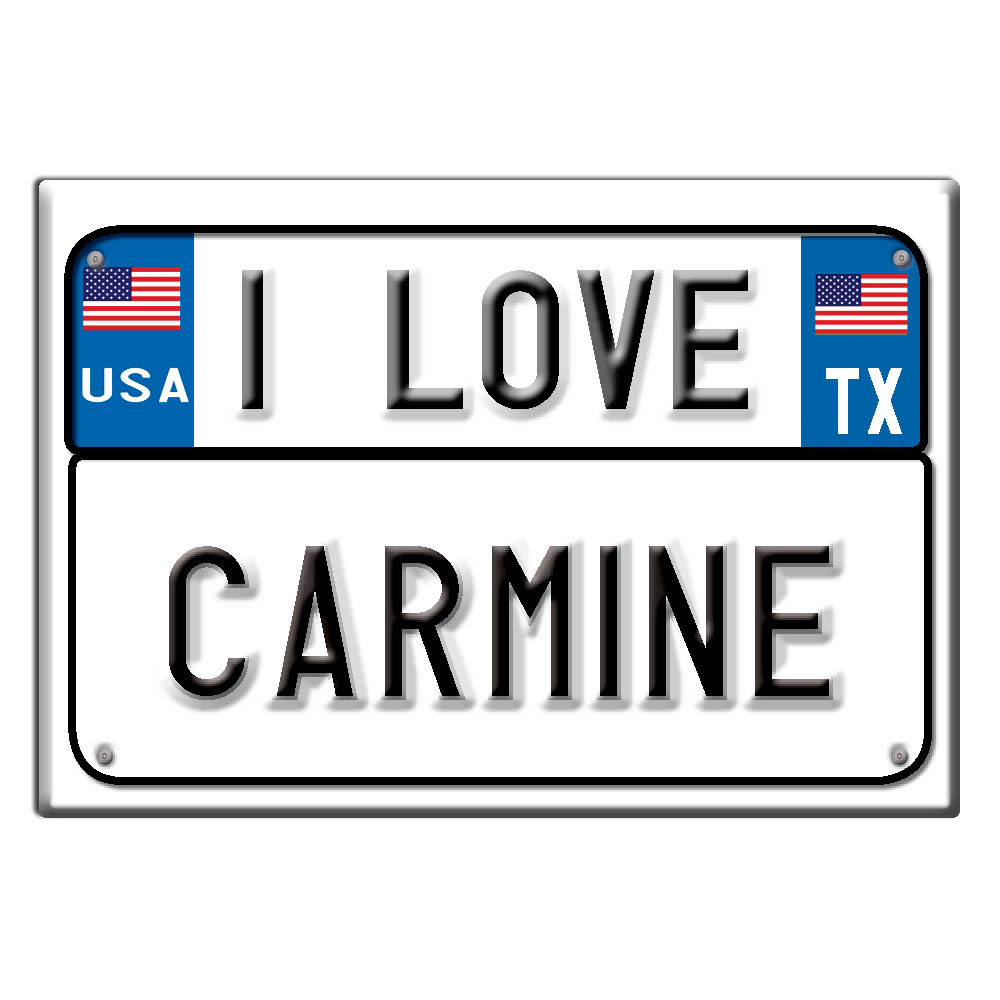 Carmine, Fayette County, Texas - Fridge Magnet I Love Souvenir Usa Gift Idea - Picture 9 of 10