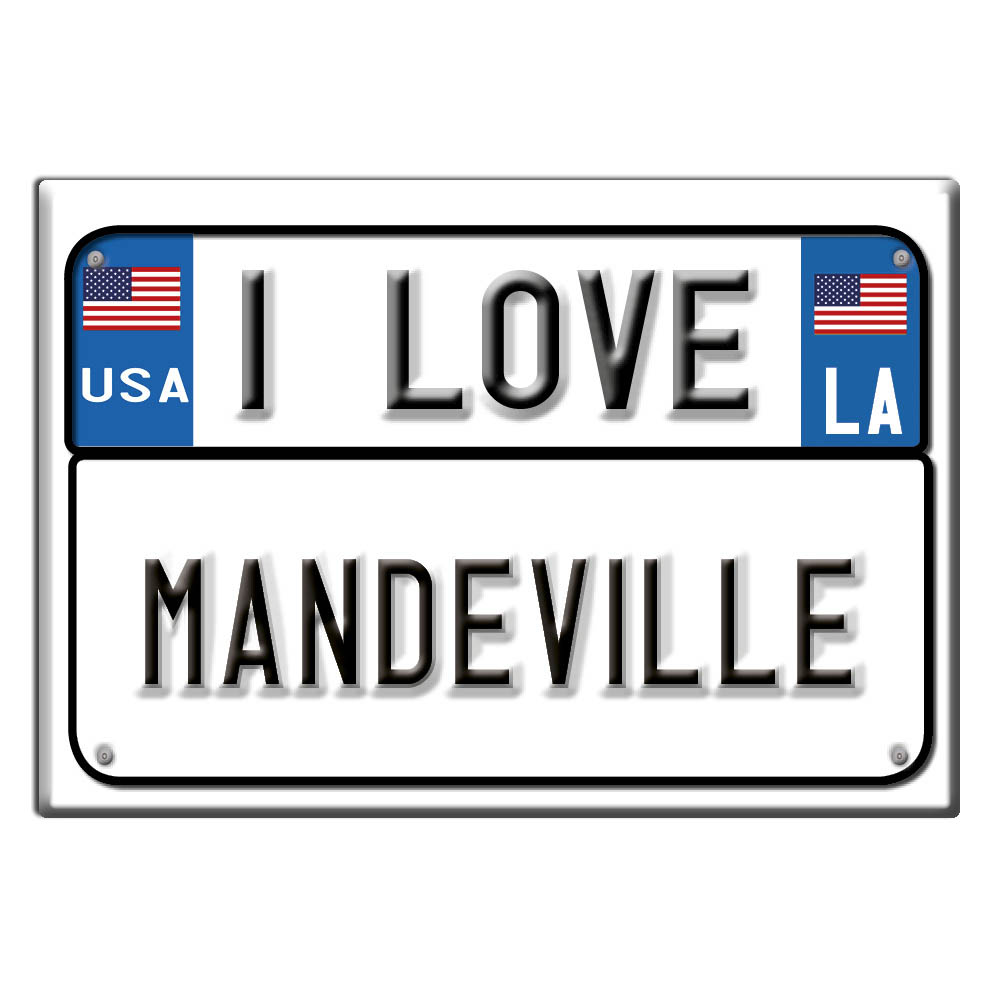 Mandeville, Saint Tammany County, Louisiana - Fridge Magnet I Love Usa - Picture 9 of 10