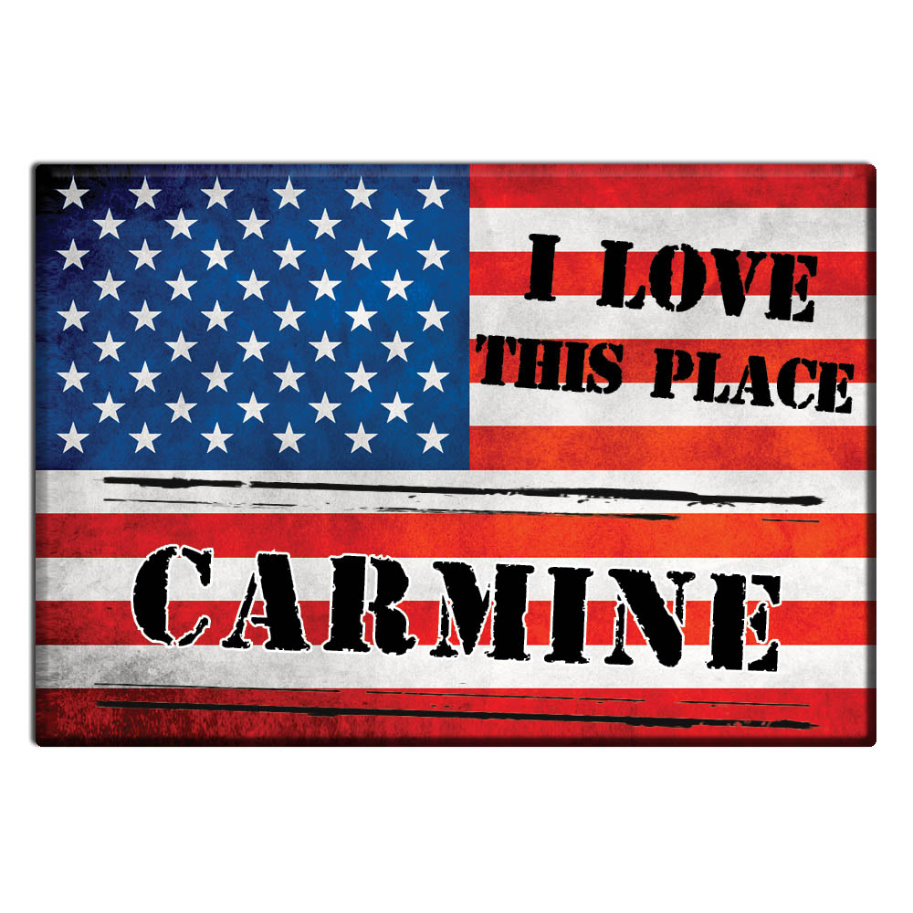 Carmine, Fayette County, Texas - Fridge Magnet I Love Souvenir Usa Gift Idea - Picture 10 of 10
