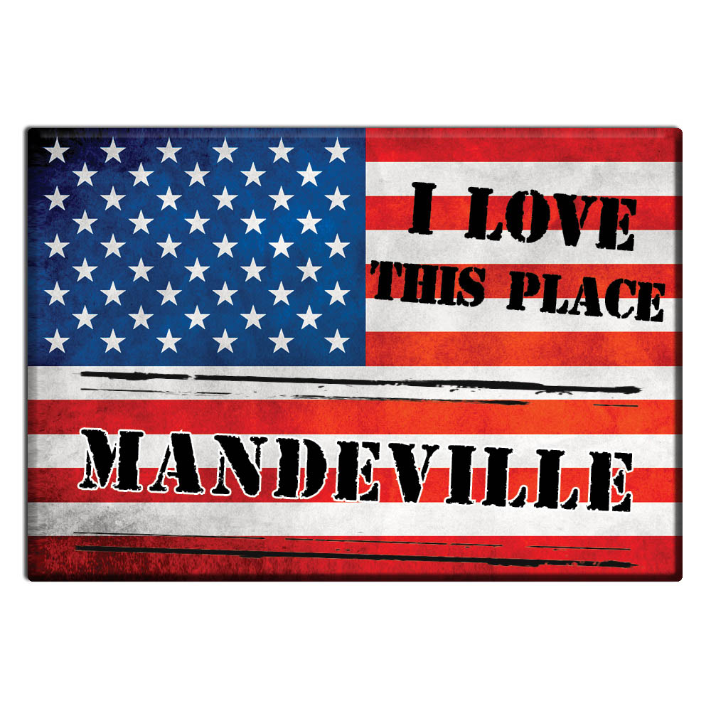 Mandeville, Saint Tammany County, Louisiana - Fridge Magnet I Love Usa - Picture 10 of 10