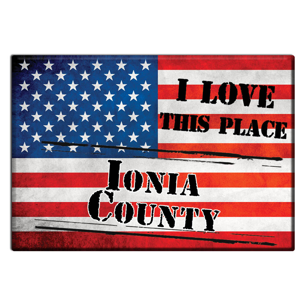 Ionia County - Fridge Magnet I Love Souvenir Usa Gift Idea - Picture 10 of 10